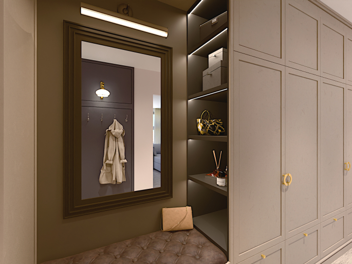 Шкаф в прихожую "Сити", изображение 2  размер средний 